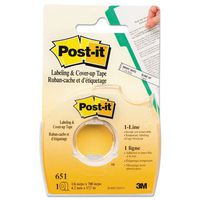 Labeling & Cover-Up Tape,, Non-Refillable, 1/6'' x 700'' Roll