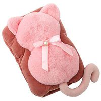Portable Hand Warmer Rechargeable Electric Heat/Hot Water Bag with Soft Removable Cartoon Cat Cover Helps Warm Body&Muscle Relaxation&Relieve Fatigue&Home Sofa Pillow (Pink)
