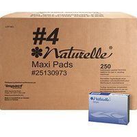 Naturelle #4 Maxi Pad Sanitary Napkin, 250 per Carton, Packed in Vend-able Box