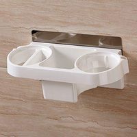 LIUCS Multifunctional Plastic Hair Dryer Holder Made of White Plastic