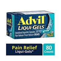Advil Liqui-Gels Pain Reliever and Fever Reducer, Solubilized Ibuprofen 200mg, 80 Count, Liquid Fast Pain Relief