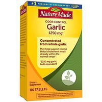 Nature Made Odor Control Garlic** 1250 mg Tablets, 100 Count (Pack of 3)