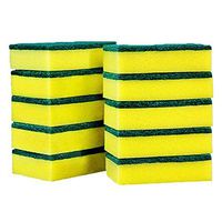 Biback 10PCS/Pack High-density Sponge Scouring Pad Kitchen Cleaning Dishwashing Tool