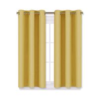 NICETOWN Window Curtains Blackout Drapes, Thermal Insulated Solid Grommet Blackout Curtains/Draperies for Living Room (Yellow, 1 Pair, 29 by 45-Inch)