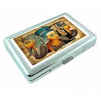 Metal Silver Cigarette Case Vintage Poster D-050 Egyptian Goddesses Epic
