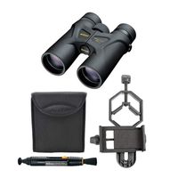 Nikon 8x42 ProStaff 3S Binoculars (Black) with Smartphone Adapter Lens Cleaning Pen Bundle (3 Items)