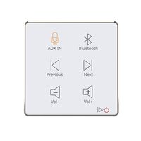 HELMER in Wall Audio Amplifier, Wall Mount Bluetooth Receiver, in-Wall Stereo Audio Volume Controller, White, L50