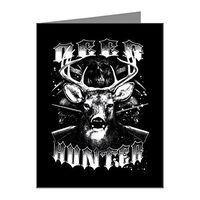Note Card Deer Hunter Buck Rack and Rifles