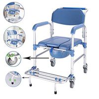 HLDWXN Multifunctional Bath Chair/Pulley Toilet Seat, Bath for The Elderly/Toilet/Dual Use Chair, Mobile Toilet Seat, Suitable for Pregnant Women,Elderly