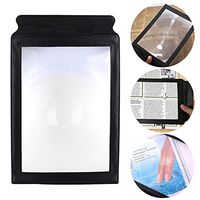 Jinon A4 Magnifier，Full Page Large Sheet Magnifying Glass Reading Aid Lens 3X Magnification Perfect Gift for The Elderly and Those People with Poor Eyesight,Great Gift (Black)