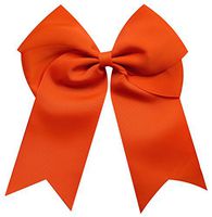 Funny Girl Designs Extra Large Classic Uniform Cheer Bow - Choose Your Color! (Orange)