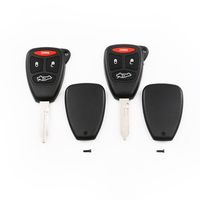 UTSAUTO 4 Buttons Just the Case Replacement Key Fob Case Remote Shell Cover fits for Chrysler 300 Dodge Jeep Keyless Entry KOBDT04A 2PCS Pack