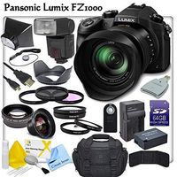 Panasonic LUMIX DMC-FZ1000 Digital Camera with CS Pro Lens Package: Includes TTL Shoe Mount Flash, High Definition Wide