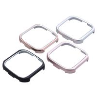 UKCOCO Metal Case Compatible Fitbit Versa, 4 Pack Stainless Steel Frame Protective Bumper Case Cover Replacement Accessory Compatible Fitbit Versa Smart Watch (Multicolor)