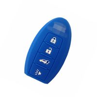 New Blue Silicone 4 Buttons Remote Smart Key Case Fob Cover Skin Jacket For Infiniti G series G37 JX35 Q series Q50 Q60S Q70L QX EX FX M