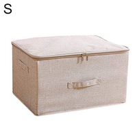 MSlongzc Organizer Box Storage Containers Storage Bins Cubes Organizer with Dividers Foldable Folding Storage Box Zipper Lid Clothes Underwear Cabinet Basket Holder Organizer Beige S
