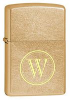Personalized Zippo Gold Dust Street Finish Lighter with Free Initial Laser Engraving