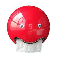 Household Toilet Tissue Box Drill Free Bathroom Storage Waterproof Plastic Rack (Red)