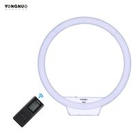 YONGNUO YN608 3200K~5500K Bi-Color Temperature Wireless Remote LED Ring Video Light Annular and Frameless Appearance Design Adjustable Brightness CRI≥95 with Handle Grip Remote Controller for Selfie