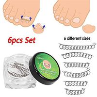 Ugthe 6/12Pcs Ingrown Toenail Correction Wire Fixer Foot Care Pedicure Recover Tool - 6pcs