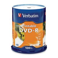 VER95153 - Verbatim DVD Recordable Media - DVD-R - 16x - 4.70 GB - 100 Pack
