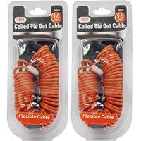 IIT 99918 Coiled Tie Out Cable - 16 Feet - 2 Pack