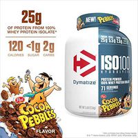 Dymatize ISO100 Hydrolyzed Protein Powder, 100% Whey Isolate Protein, 25g of Protein, 5.5g BCAAs, Gluten Free, Fast Absorbing, Easy Digesting, Cocoa Pebbles, 5 Pound