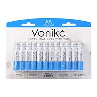 VONIKO - Premium Grade AA Batteries - 36 Pack - Alkaline Double AA Battery - Ultra Long-Lasting, Leakproof 1.5v Batteries - 10-Year Shelf Life
