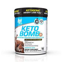 BPI Sports Keto Bomb Ketogenic Creamer for Coffee & Tea with MCT Oil, Saffron & Avocado Oil Powder to Support Weight Loss - Mocha, 18 Servings