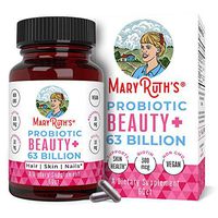 Vegan Probiotics for Women 63 Billion CFU by MaryRuth's - 2-in-1 Probiotic + Organic & Plant Based Collagen Immunity Booster + Biotin for Hair, Skin & Nail Health – Non-GMO 30 Day Supply Glass Bottle