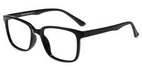 Firmoo Blue Light Blocking Glasses,Anti Eyestrain Computer Glasses,Black Square Nerd Eyeglasses Frames for Men/Women