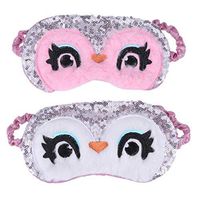 Lurrose Lurrose Soft Plush Owl Sleeping Mask Paillette Eye Mask Cover Blindfold Cute Eyeshade Ice Compress Hot Compress