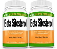 2 Bottles Beta Sitosterol 800mg Per Serving 180 Total Capsules Prostate Support KRK Supplements