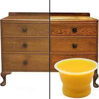 GraPefruiT Wood Polish, 50g Natural Wood Seasoning Beeswax with Sponge, Complete Solution Furniture Care Beeswax Home Cleaning Cleaner and Protector Wax for Cutting Boards, Bamboo, Wooden Surfaces