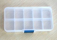 Gotian Storage Case Box Holder Wide Usage Container Portable Pills Jewelry Nail Art Tips 10 Grids for Storing Earrings Rings Beads Pills Drug Medicine