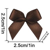 20 Color Pre-Tied Brown Satin Gift Bows (Pack of 50)