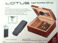 Lotus Cigar Humidor Gift Set