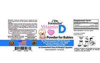 DrFormulas Vitamin D 400 IU Powder for Infants, Babies, Kids, Toddlers, Newborns and Children - Not Baby D D3 400IU Liquid Drops