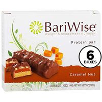 BariWise Protein Bar/Diet Bars - Caramel Nut (7ct) 6 Box Value-Pack (Save 15%), High Protein, Trans Fat Free, Aspartame Free