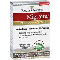 Forces of Nature Organic Migraine Pain Management - Homeopathic - All Natural - 11 ml (Pack of 2)