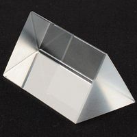 Crystal 2.5" Optical Glass Triangular Prism for Teaching Light Spectrum Physics and Photo Photography Prism, 60mm