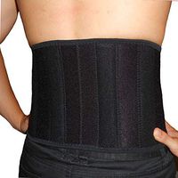 IRUFA, WA-OS-12,3D Breathable Elastic Fabric Lumbar Lower Back Brace w/4 Stays, Back Brace - Relief from Back Pain, Muscle Spasms, Sprains, Arthritic Back (L/XL)
