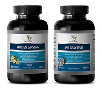 Male libido Enhancement - Korean Ginseng – Anti Gray Hair - Combo - stinging Nettle Extract - 2 Bottles (60+60 Capsules)