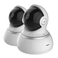 YI Dome Security Camera 2pc, 1080p HD Indoor Pan/Tilt/Zoom IP Security Surveillance System with 24/7 Emergency Response, Night Vision, Motion Tracking, Cloud Service - Compatible with Alexa