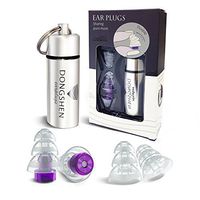 DONGSHEN High Fidelity Noise Cancelling Ear Plugs Reusable Concert Earplugs for Musicians, Club, Skill Competition, Construction Sites and Etc. (Purple)