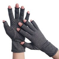 Compression Arthritis Gloves - PROMEDIX -Active Arthritis Gloves for Relieve Joint Pain, Textured Open Finger Hand Gloves for Daily Work (Pressure Points, S)