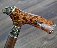 oleksandr.victory Canes Walking Sticks Reeds Wooden BURL Handmade Men's Accessories (BEAR1)