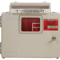 Covidien SWMU100609 Biohazard Wall Cabinet for Sharp Objects w/Lid 5 Quart