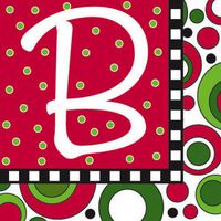 Cocktail Size Paper Napkin,Whimsy Monogram B