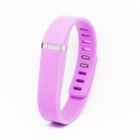 Silicone Replacement Band for Fitbit Flex with Stainless Steel Buckle and Fastener Sports Fitness Wristband Bracelet Strap for Fitbit Flex (Light Purple, Large)
